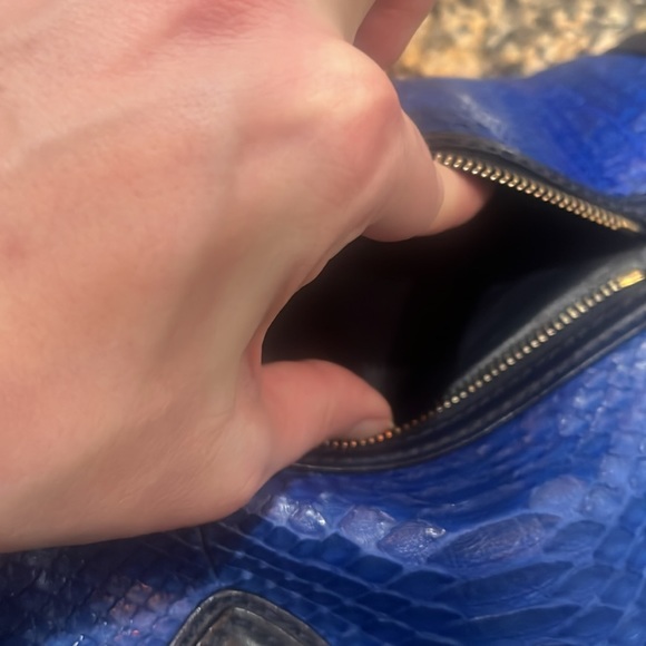 Céline blue python tote - Picture 6 of 9